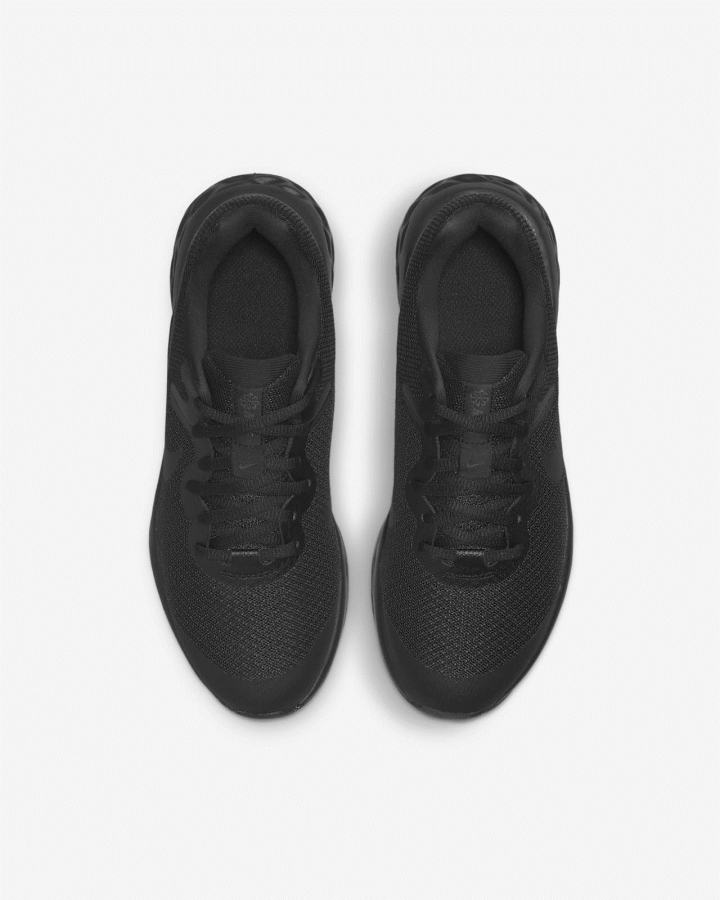Zapatillas Running Nike Revolution 6 Kids Road Niño Negras Gris Oscuro Negras | NSPIE-4708