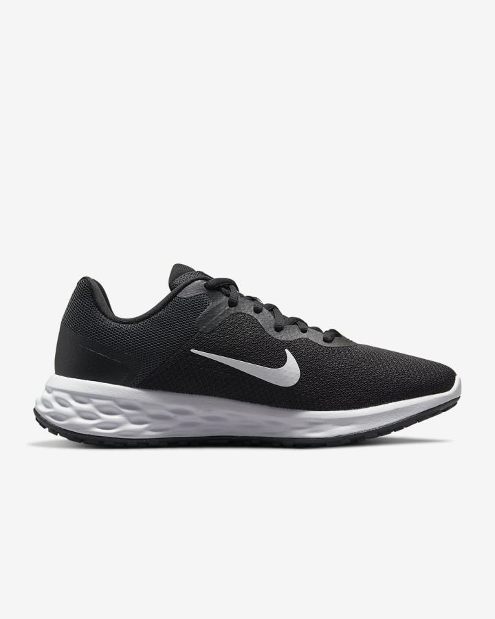 Zapatillas Running Nike Revolution 6 Next Nature Road Mujer Negras Gris Oscuro Blancas | BVXAF-9381