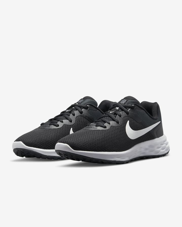 Zapatillas Running Nike Revolution 6 Next Nature Road Mujer Negras Gris Oscuro Blancas | BVXAF-9381