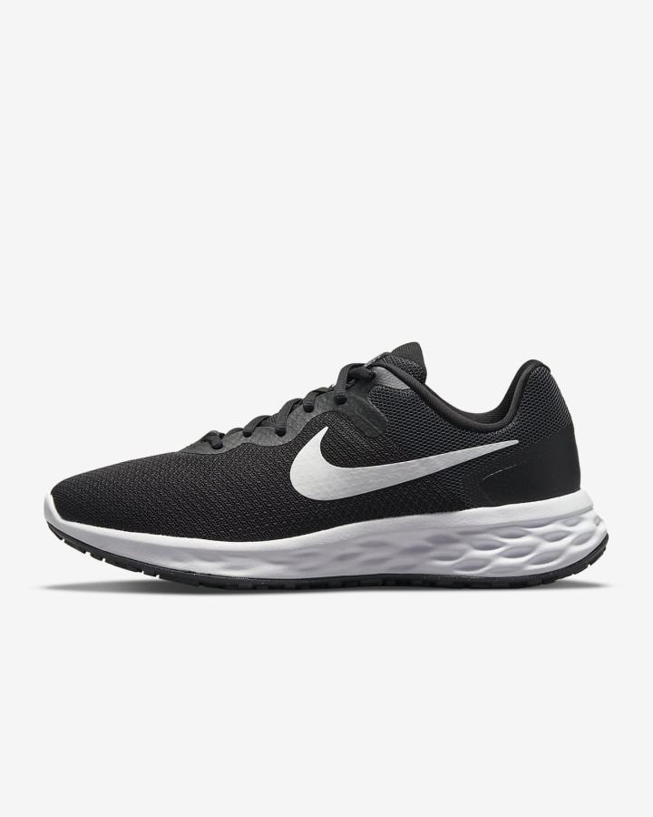 Zapatillas Running Nike Revolution 6 Next Nature Road Mujer Negras Gris Oscuro Blancas | BVXAF-9381