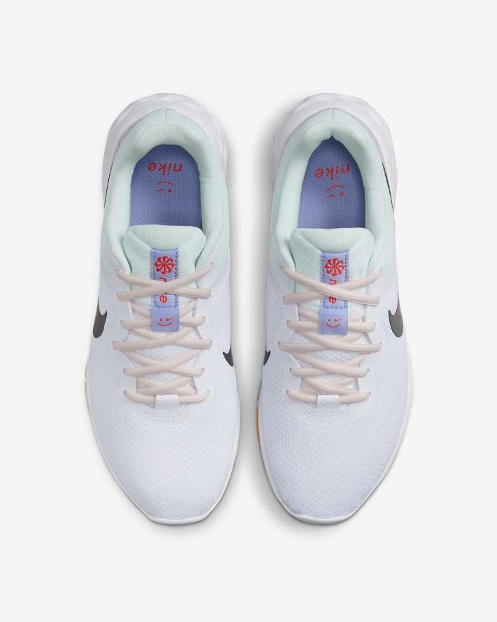 Zapatillas Running Nike Revolution 6 Next Nature Road Mujer Blancas Rosas Claro Gris Oscuro | CNRFW-0289