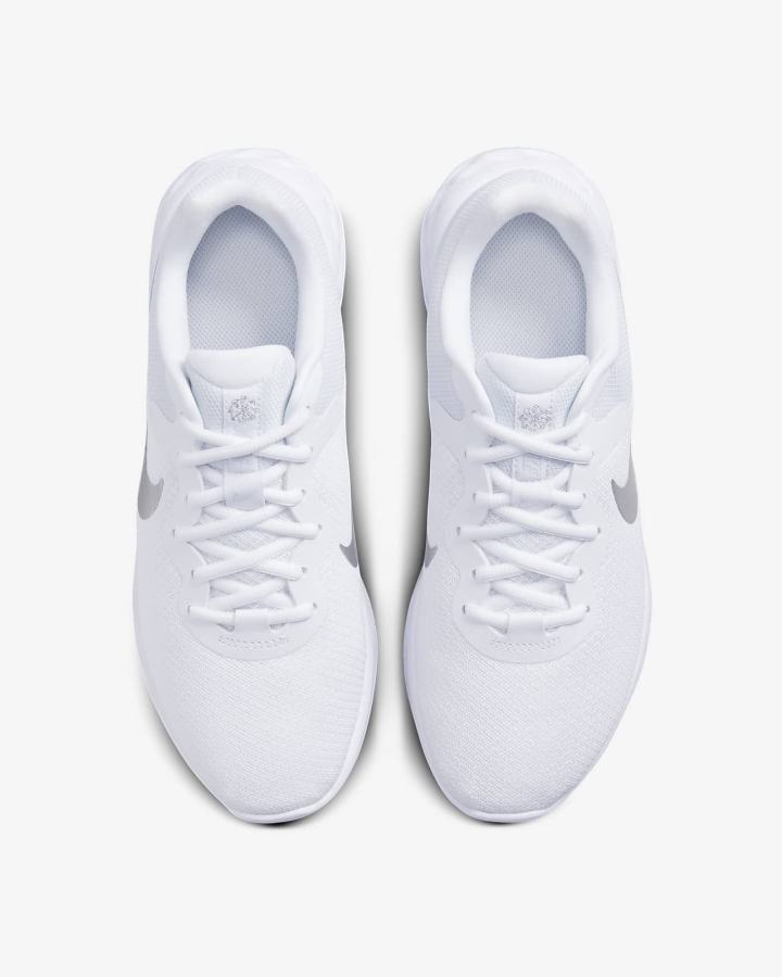 Zapatillas Running Nike Revolution 6 Next Nature Road Mujer Blancas Plateadas Metal Plateadas | JEZCL-0531