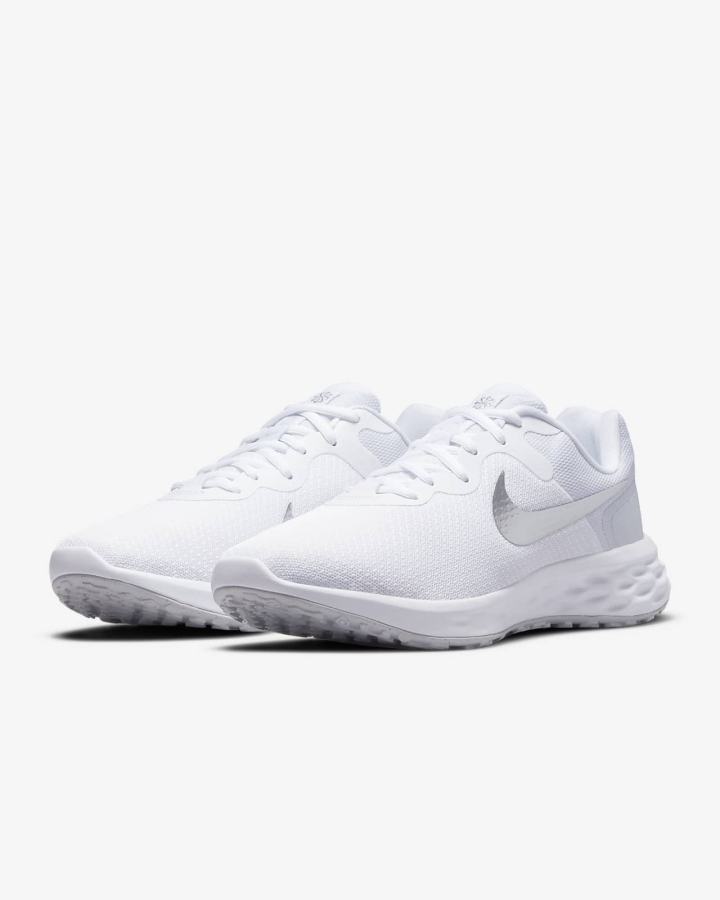 Zapatillas Running Nike Revolution 6 Next Nature Road Mujer Blancas Plateadas Metal Plateadas | JEZCL-0531
