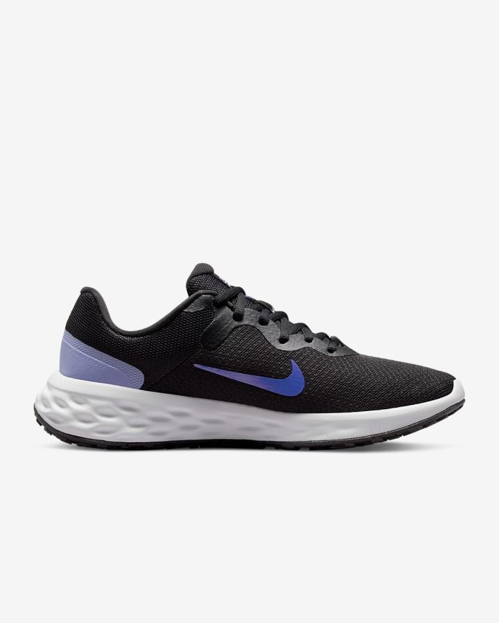 Zapatillas Running Nike Revolution 6 Next Nature Road Mujer Negras Blancas | KIZBU-8302