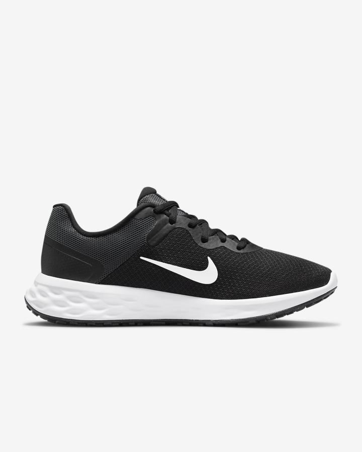 Zapatillas Running Nike Revolution 6 Next Nature Road Mujer Negras Gris Oscuro Blancas | LEVJY-6754