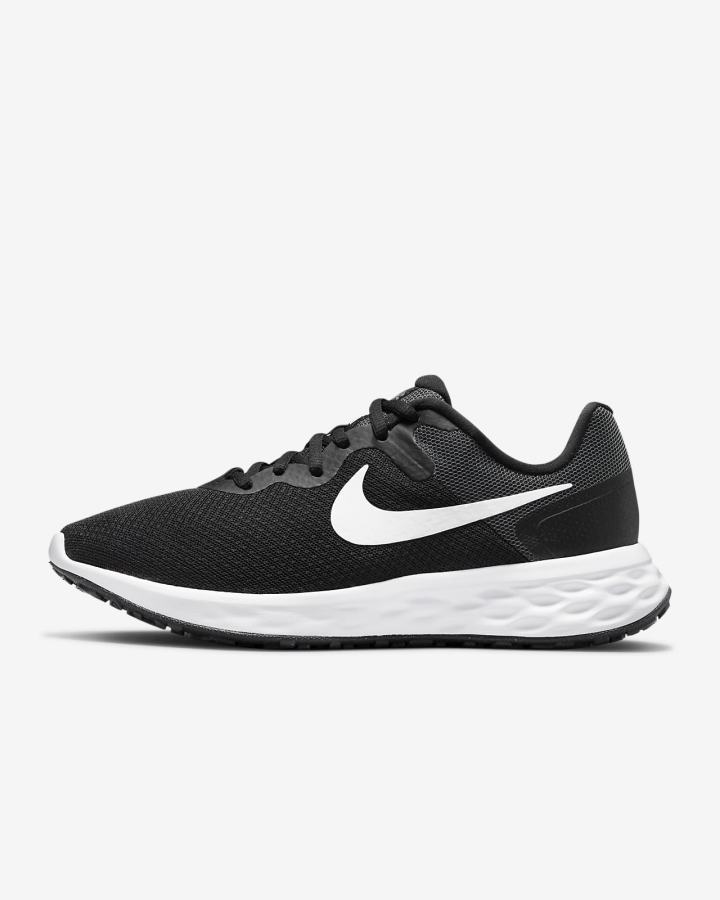 Zapatillas Running Nike Revolution 6 Next Nature Road Mujer Negras Gris Oscuro Blancas | LEVJY-6754