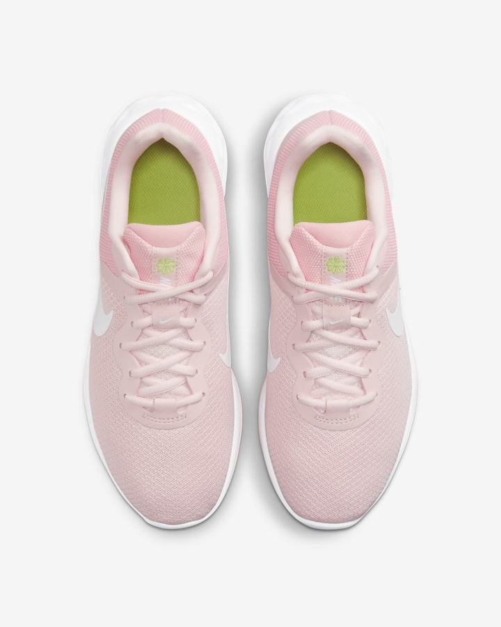 Zapatillas Running Nike Revolution 6 Next Nature Road Mujer Coral Verde Blancas | LWRIN-2156