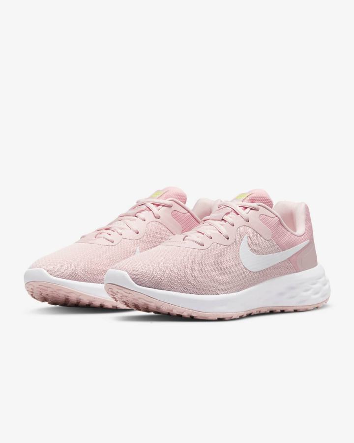 Zapatillas Running Nike Revolution 6 Next Nature Road Mujer Coral Verde Blancas | LWRIN-2156