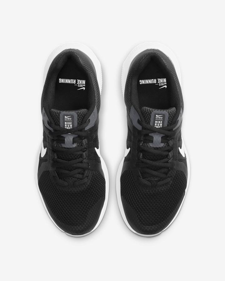 Zapatillas Running Nike Run Swift 2 Road Hombre Negras Gris Oscuro Blancas | MYVNW-7106