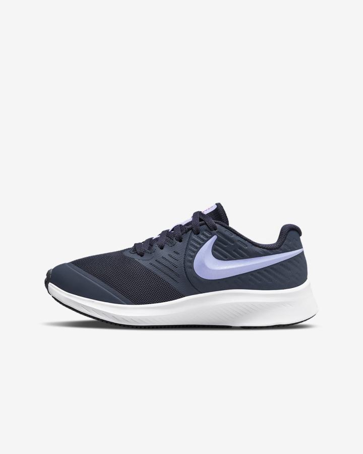 Zapatillas Running Nike Star Runner 2 Kids Road Niña Azules Blancas Moradas | IPJMY-5041