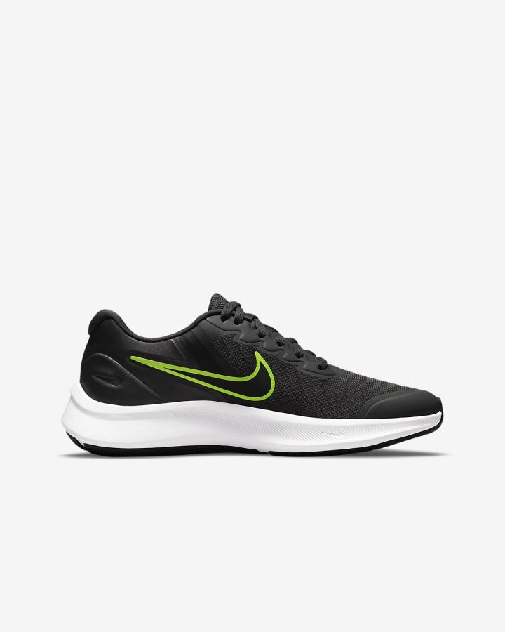Zapatillas Running Nike Star Runner 3 Kids Road Niña Gris Oscuro Negras | ATKJQ-6125
