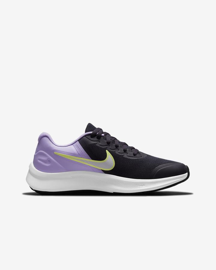 Zapatillas Running Nike Star Runner 3 Kids Road Niña Moradas Blancas | CBYEH-6709