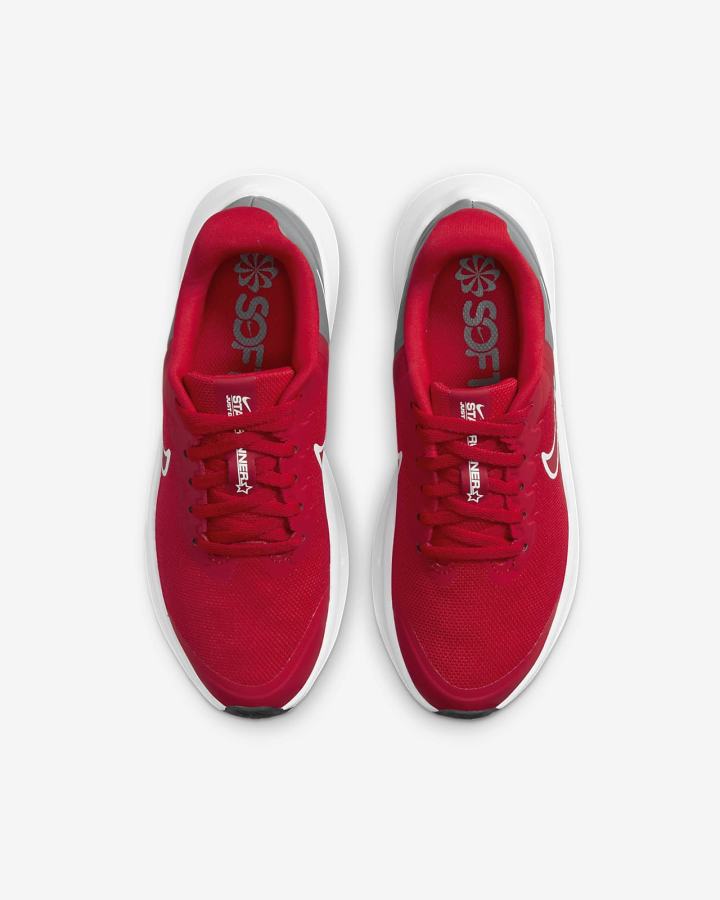Zapatillas Running Nike Star Runner 3 Kids Road Niña Rojas Gris Rojas | IAQCM-1768
