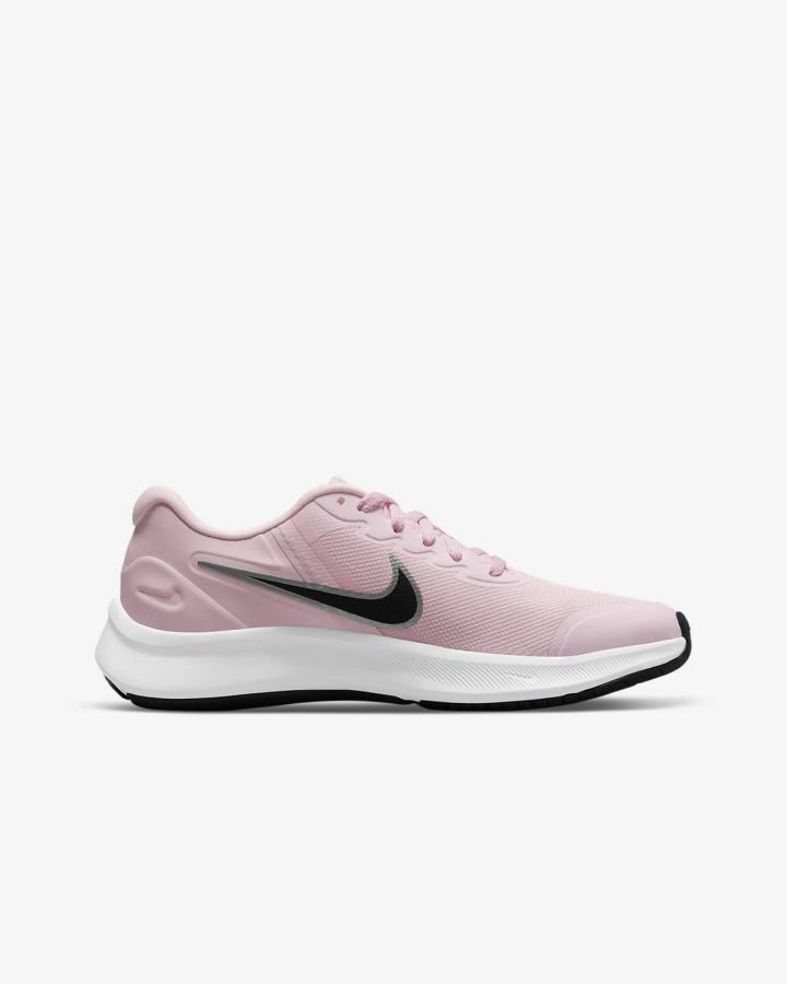 Zapatillas Running Nike Star Runner 3 Kids Road Niña Rosas Negras | QMXVP-9701
