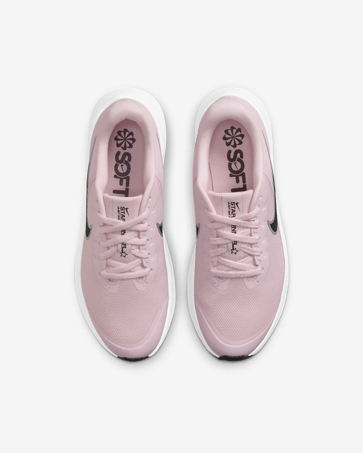 Zapatillas Running Nike Star Runner 3 Kids Road Niña Rosas Negras | QMXVP-9701