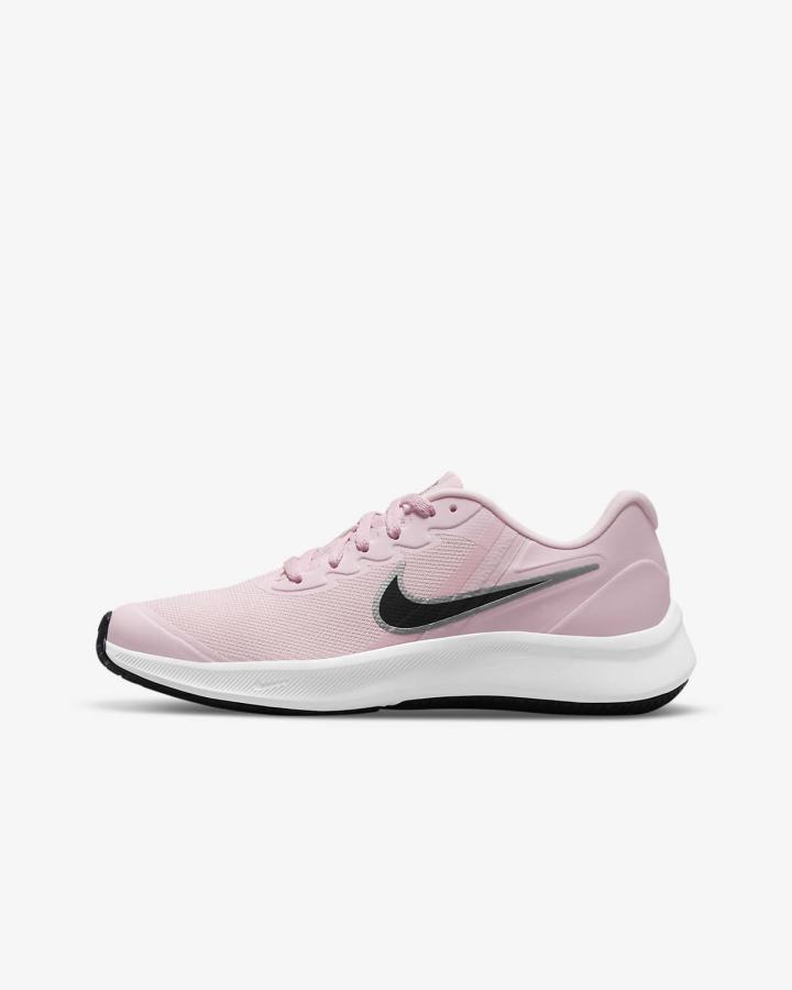 Zapatillas Running Nike Star Runner 3 Kids Road Niña Rosas Negras | QMXVP-9701