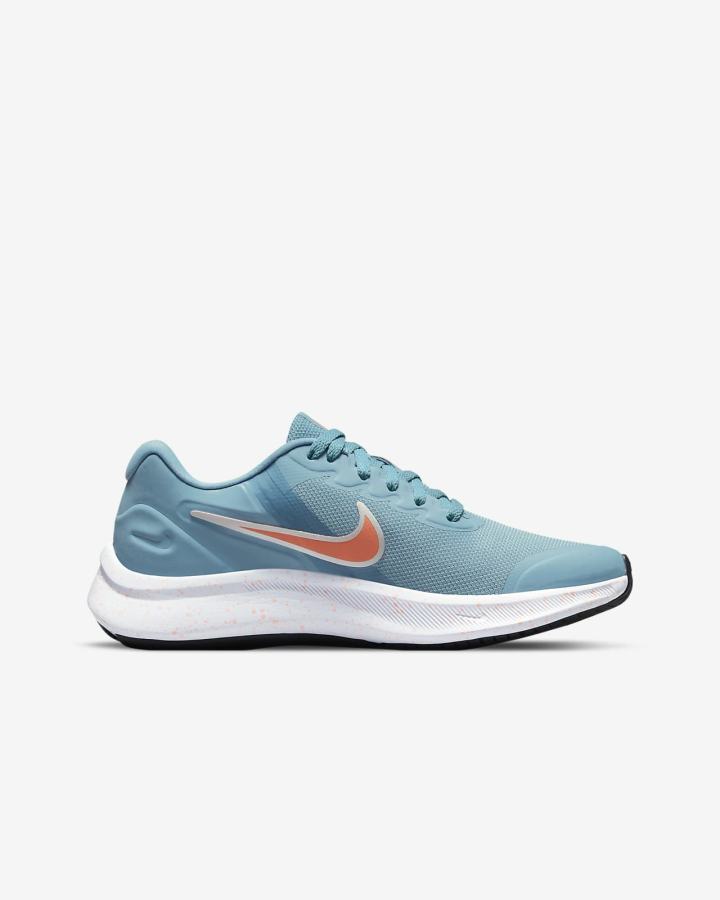Zapatillas Running Nike Star Runner 3 Kids Road Niña Azules Rojas | UALPZ-4051