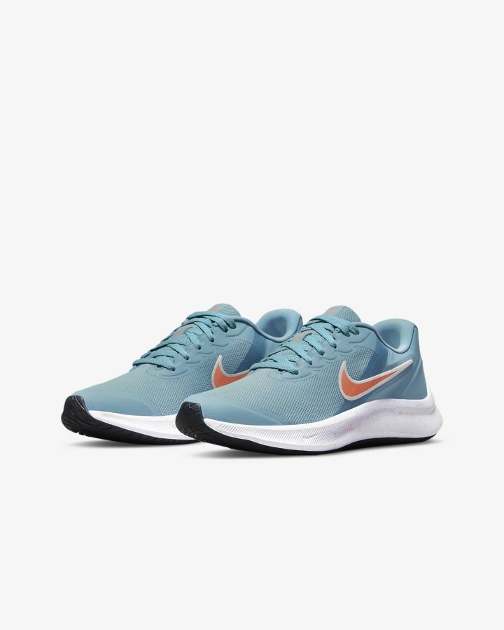 Zapatillas Running Nike Star Runner 3 Kids Road Niña Azules Rojas | UALPZ-4051