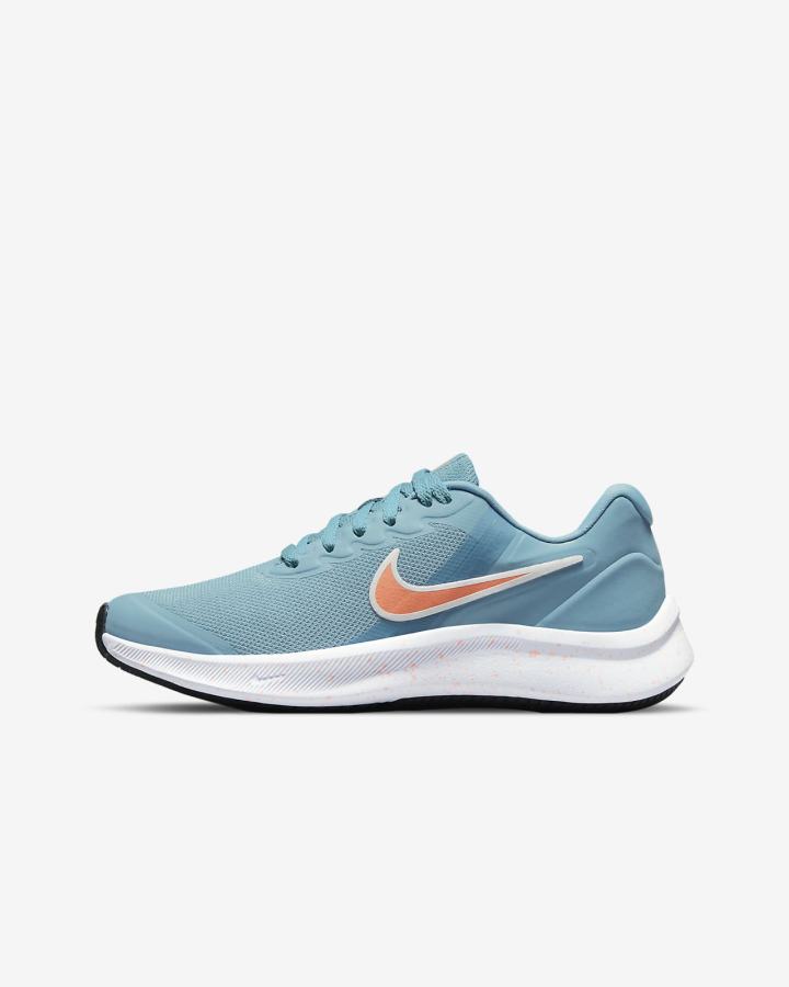 Zapatillas Running Nike Star Runner 3 Kids Road Niña Azules Rojas | UALPZ-4051