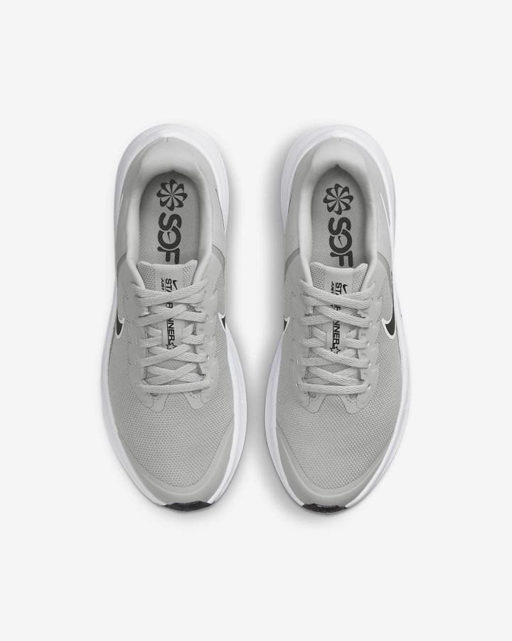 Zapatillas Running Nike Star Runner 3 Kids Road Niña Gris Claro Negras | ZADPW-2165