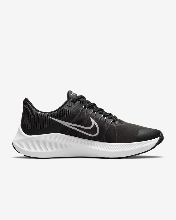 Zapatillas Running Nike Winflo 8 Road Mujer Negras Gris Blancas | LHFAI-4832