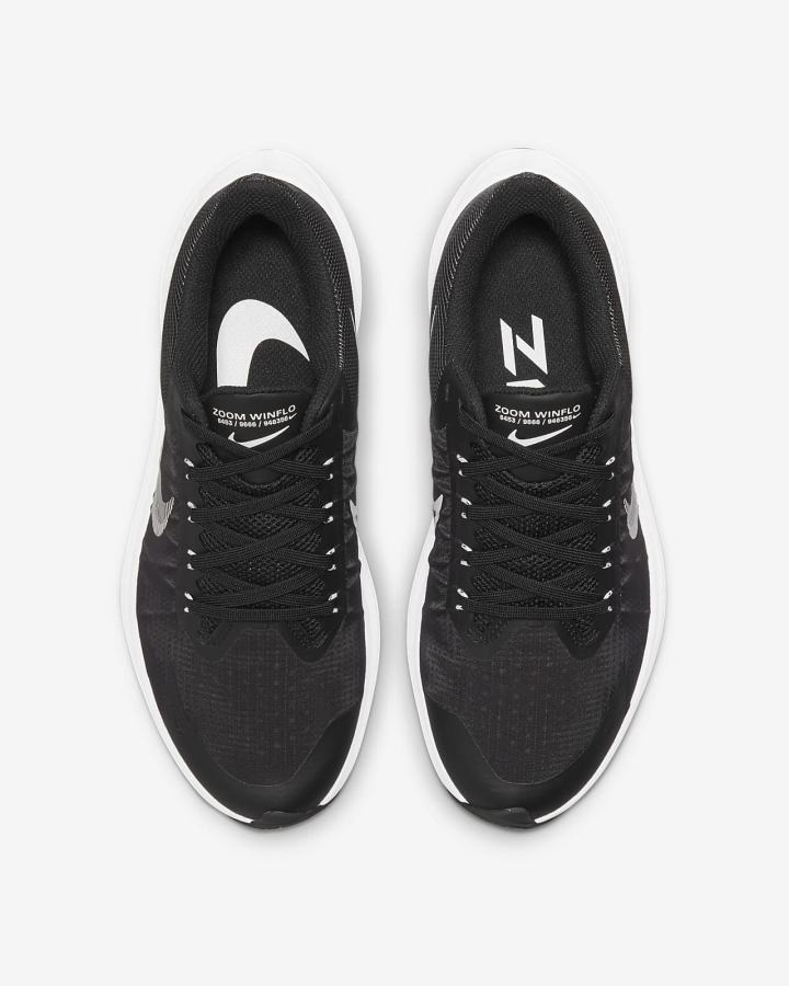 Zapatillas Running Nike Winflo 8 Road Mujer Negras Gris Blancas | LHFAI-4832