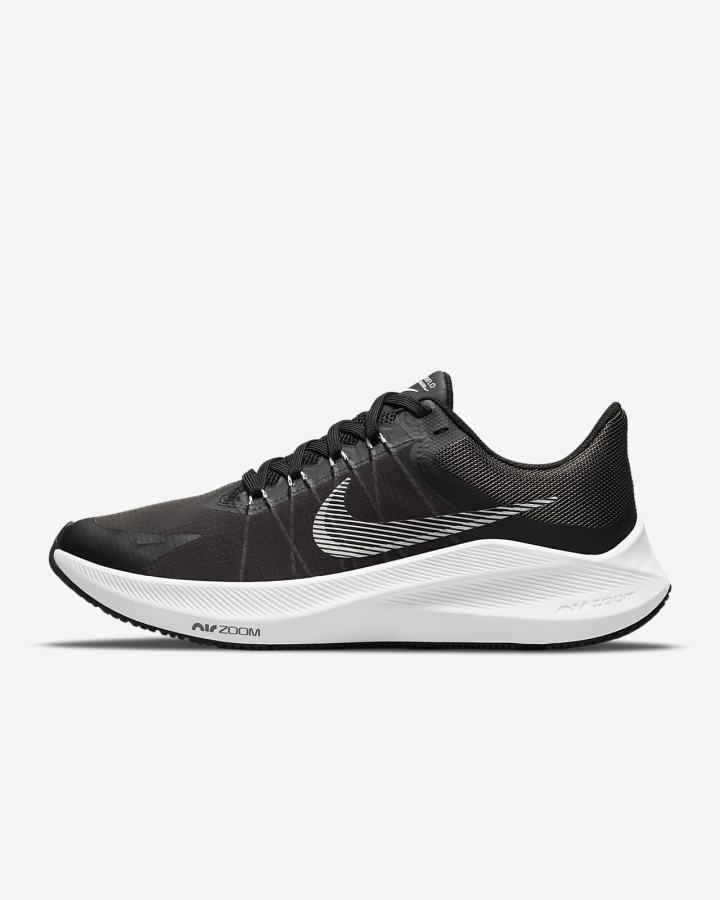Zapatillas Running Nike Winflo 8 Road Mujer Negras Gris Blancas | LHFAI-4832