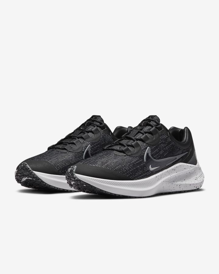 Zapatillas Running Nike Winflo 8 Shield Weatherized Road Hombre Negras Metal Plateadas Azules Gris | UOMRW-1982