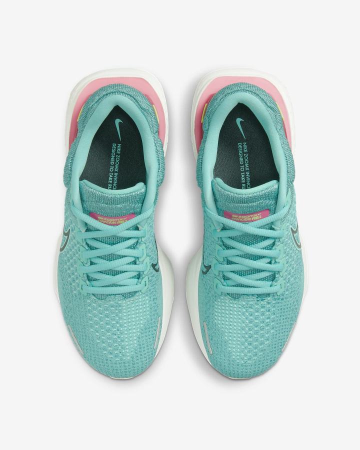 Zapatillas Running Nike ZoomX Invincible Run Flyknit 2 Road Mujer Turquesa Rosas Verde Negras | DCXPZ-1928