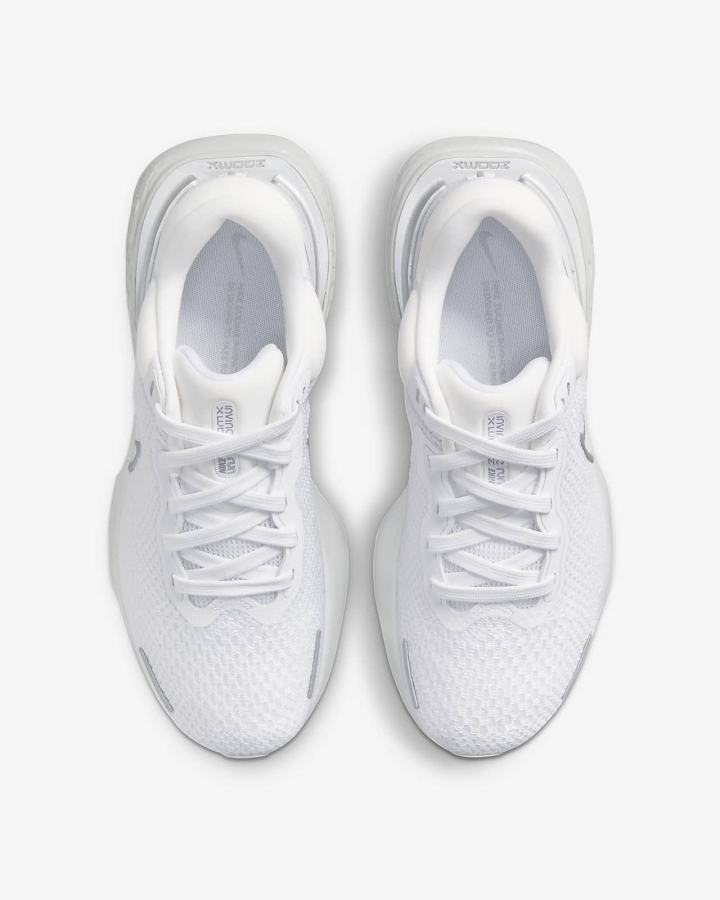Zapatillas Running Nike ZoomX Invincible Run Flyknit Road Mujer Blancas Plateadas Metal Plateadas | HFONV-6972