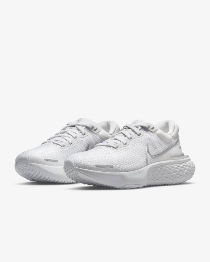 Zapatillas Running Nike ZoomX Invincible Run Flyknit Road Mujer Blancas Plateadas Metal Plateadas | HFONV-6972