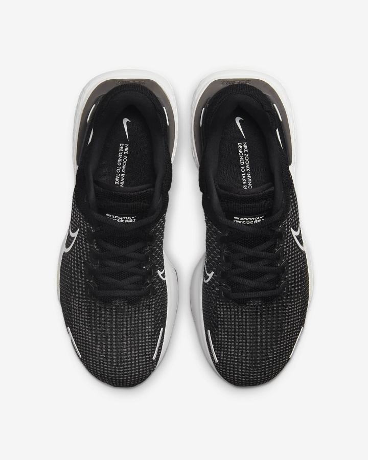 Zapatillas Running Nike ZoomX Invincible Run Flyknit 2 Road Hombre Negras Blancas | LHQIO-0423