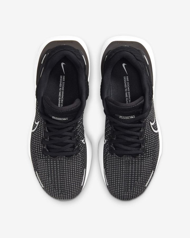 Zapatillas Running Nike ZoomX Invincible Run Flyknit 2 Road Mujer Negras Blancas | MTAPX-9283