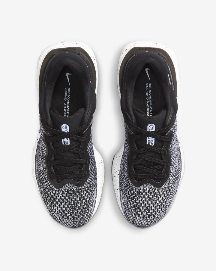 Zapatillas Running Nike ZoomX Invincible Run Flyknit Road Mujer Blancas Negras Blancas | OVZTJ-0562