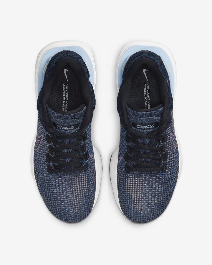 Zapatillas Running Nike ZoomX Invincible Run Flyknit 2 Road Mujer Moradas Azules Negras | QRZAJ-5971