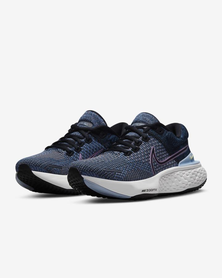 Zapatillas Running Nike ZoomX Invincible Run Flyknit 2 Road Mujer Moradas Azules Negras | QRZAJ-5971