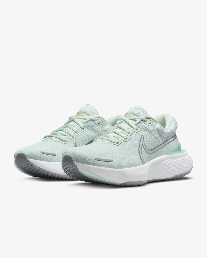 Zapatillas Running Nike ZoomX Invincible Run Flyknit 2 Road Mujer Verde Metal Plateadas Verde Menta Blancas | UZXAH-1475
