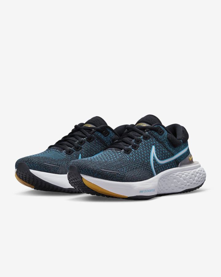 Zapatillas Running Nike ZoomX Invincible Run Flyknit 2 Road Hombre Negras Azules Blancas | WLGIE-3467