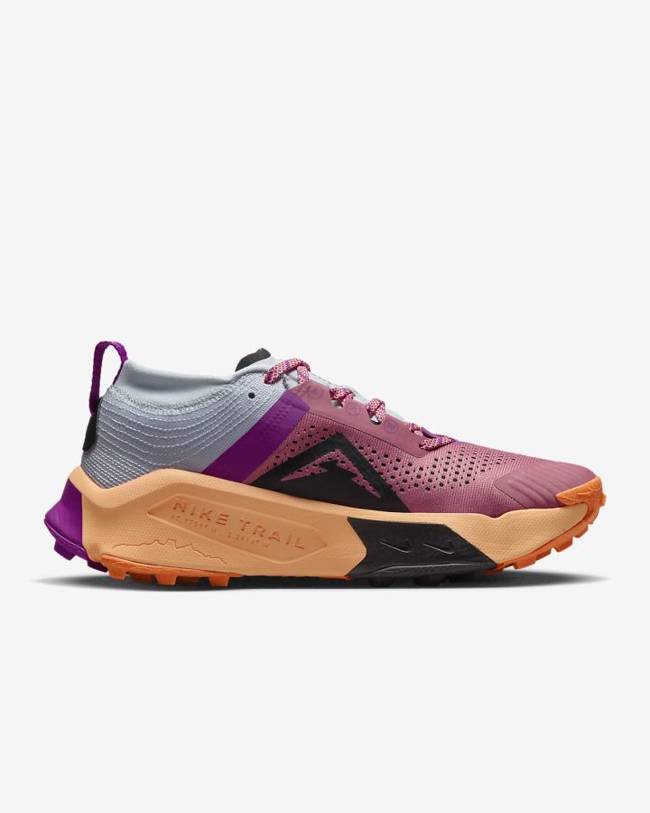 Zapatillas Running Nike ZoomX Zegama Trail Mujer Moradas Naranjas Negras | EXWQD-1738