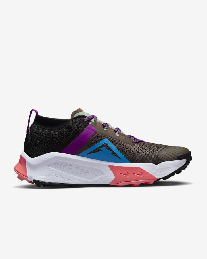 Zapatillas Running Nike ZoomX Zegama Trail Hombre Negras Moradas Azules | VLPQD-6017