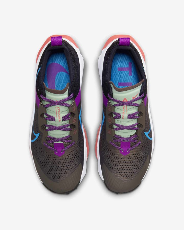 Zapatillas Running Nike ZoomX Zegama Trail Hombre Negras Moradas Azules | VLPQD-6017