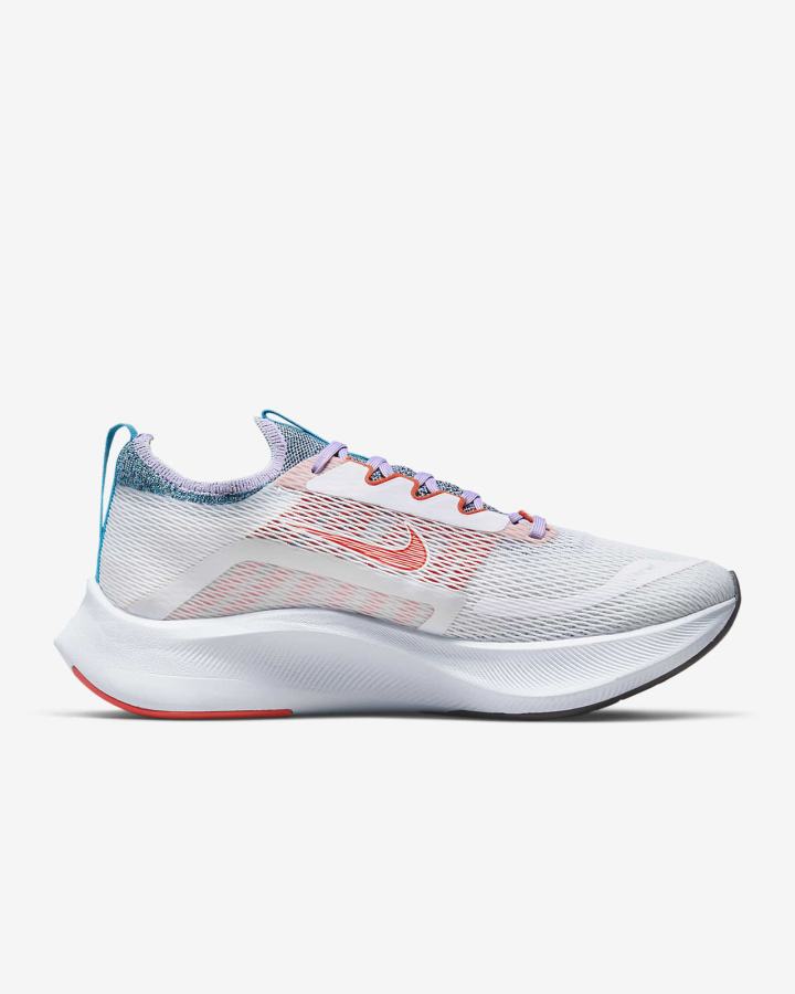 Zapatillas Running Nike Zoom Fly 4 Road Mujer Blancas Moradas Azules Naranjas | JLCNK-8526