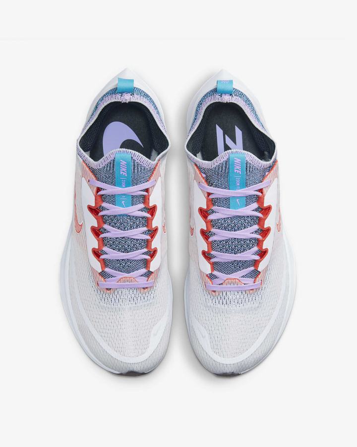Zapatillas Running Nike Zoom Fly 4 Road Mujer Blancas Moradas Azules Naranjas | JLCNK-8526