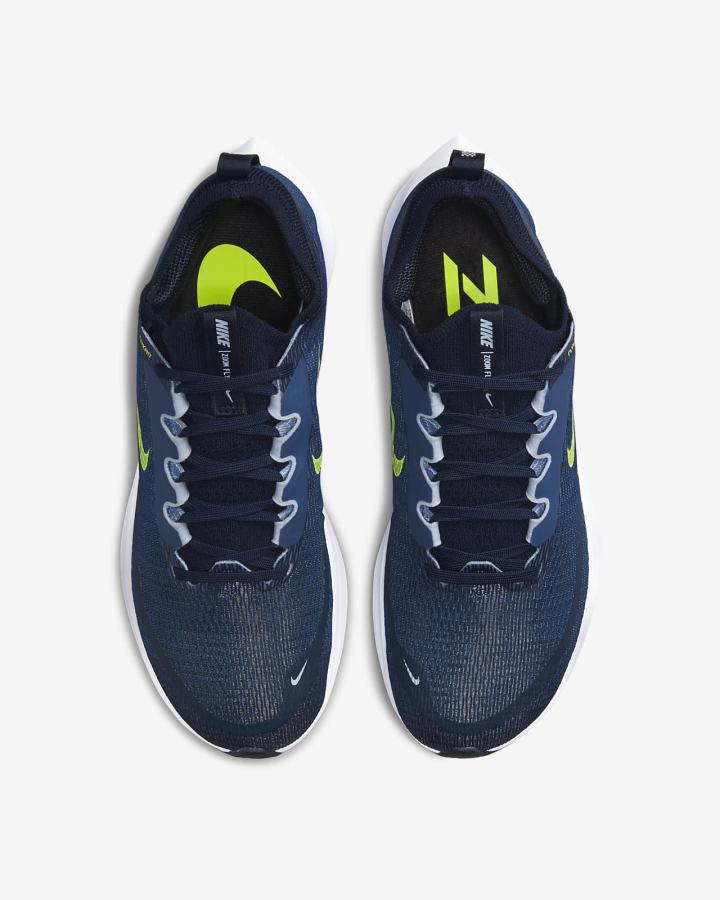 Zapatillas Running Nike Zoom Fly 4 Road Mujer Azul Marino Azules Claro | ROIPU-2670