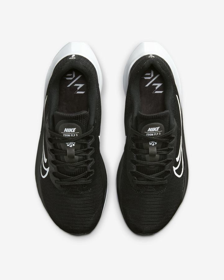 Zapatillas Running Nike Zoom Fly 5 Road Mujer Negras Blancas | LJRAY-0316