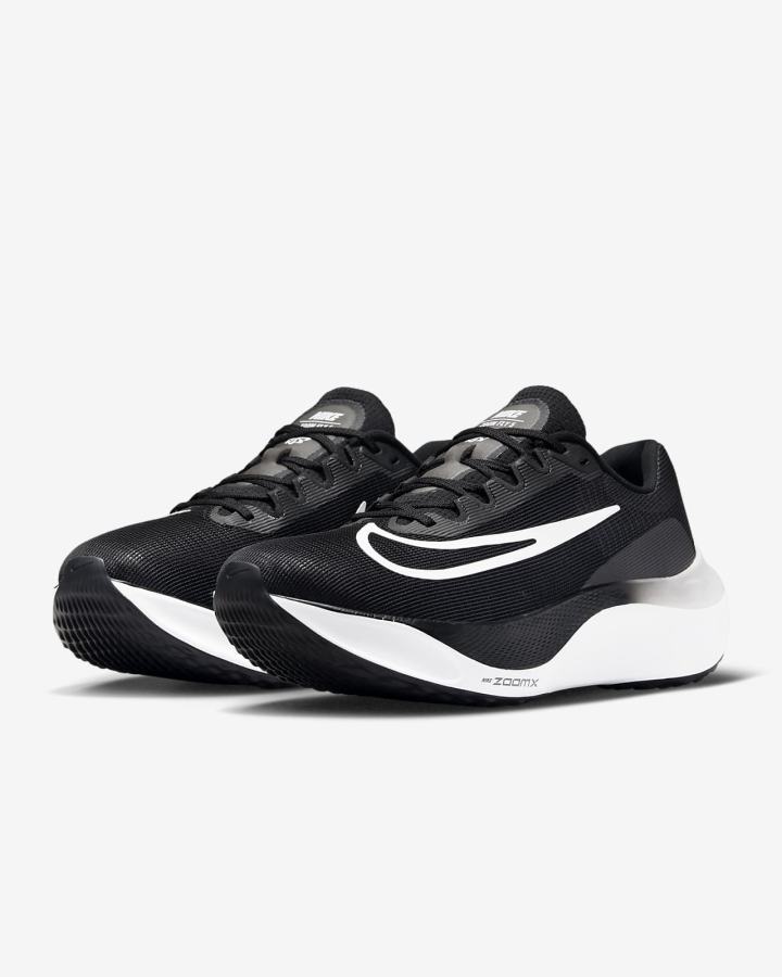 Zapatillas Running Nike Zoom Fly 5 Road Hombre Negras Blancas | ZWLKV-7602