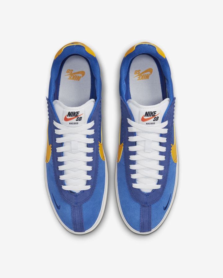 Zapatillas Skate Nike BRSB Hombre Azul Real Azules Blancas Doradas | KGQTF-0658
