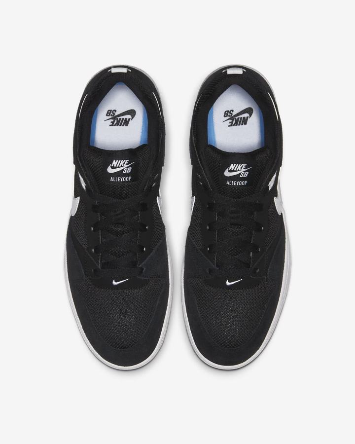 Zapatillas Skate Nike SB Alleyoop Mujer Negras Blancas | PAODM-0214