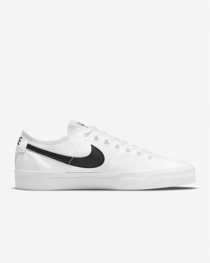 Zapatillas Skate Nike SB BLZR Court Hombre Blancas Negras | EUIQF-0341