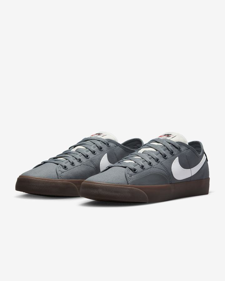Zapatillas Skate Nike SB BLZR Court Hombre Gris Blancas | HEAZO-7432